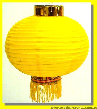 Lucky Yellow Plain Lantern 8\"