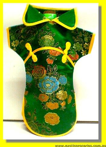 Chinese Green Embroidery Bottle Clothes 30CM H