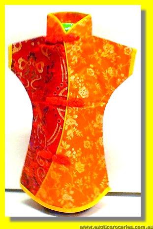 Chinese Embroidery Orange Bottle Clothes 30CM