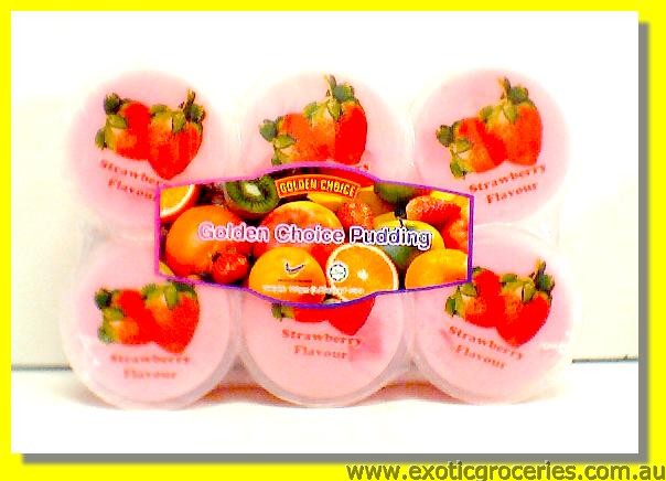 Strawberry Flavour Pudding with Nata De Coco 6pcs