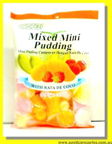 Mixed Milk Pudding with Nata De Coco